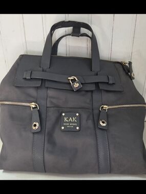 Henri Bendel Grey Convertible Backpack Clutch Crossbody Bag Tote Purse